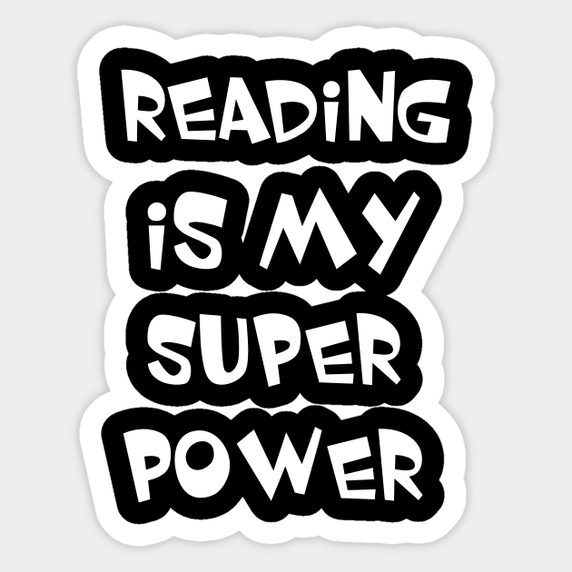 reading is my super power Sticker by lonway